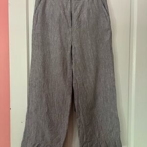 Boden Gray Wide Leg Ankle Pants